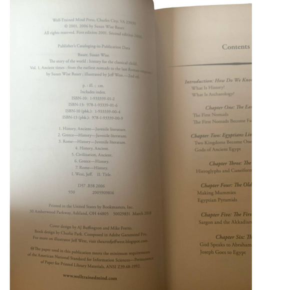 OUT OF STOCK -The Story of the World: Ancient Times - Illustrated Paperback - Picture 2 of 4